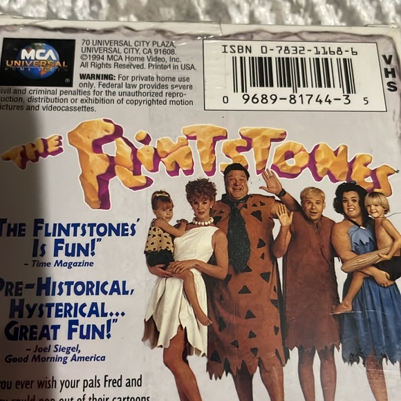 New in box MCA Universal “The Flintstones” VHS Hi Fi Stereo movie - Picture 4 of 6